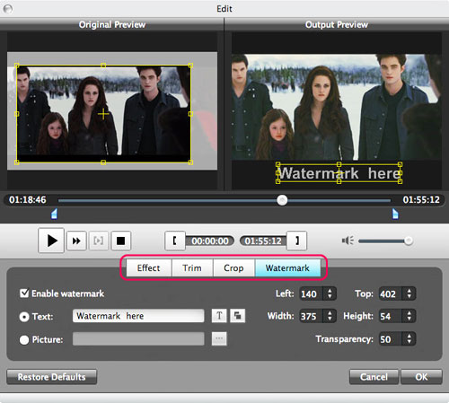 Step 3: Edit Output Videos As Need